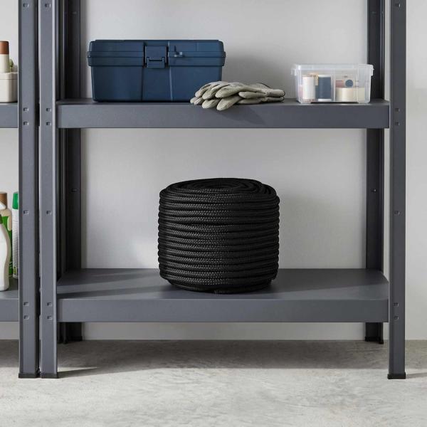 ARDEBO.de - Mehrzweck-Allzweckseil 14 mm 25 m Schwarz Polyester