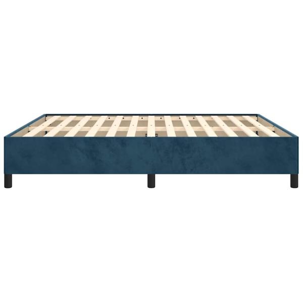 Bettgestell ohne Matratze Dunkelblau 180x200 cm Samt