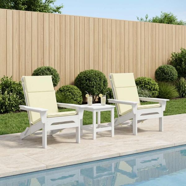 ARDEBO.de - Hochlehner-Auflage GEMERT 2 stk. 100 % Polyester Creme
