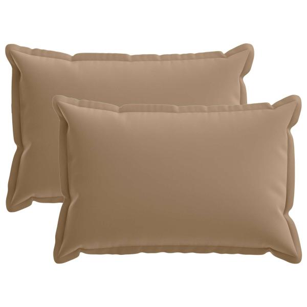 Wurfkissen 2 stk. HOUTEN Taupe 50 x 75 cm Polyester