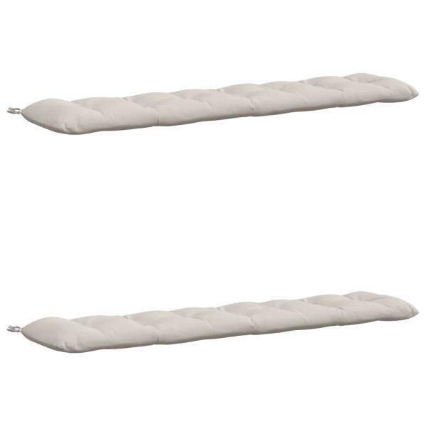 Bankkissen VIANEN 2 stk. 100 % Polyester Weiß 200 x 40 x 12 cm