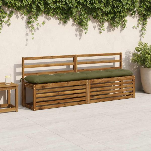 ARDEBO.de - Bankkissen VIANEN 100 % Polyester Olivgrün 190 x 30 x 12 cm