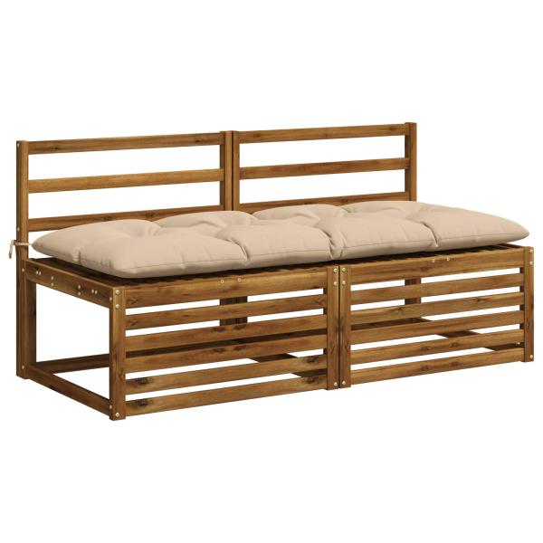 Bankkissen VIANEN 100 % Polyester Creme 160 x 60 x 12 cm