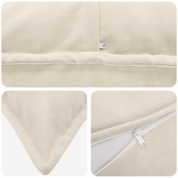 Wurfkissen 2 stk. HOUTEN Creme 70 x 70 cm Mikrofaser Fleece