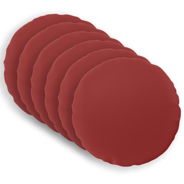 Wurfkissen 6 stk. HEERLEN Weinrot Durchmesser 60 cm Polyester