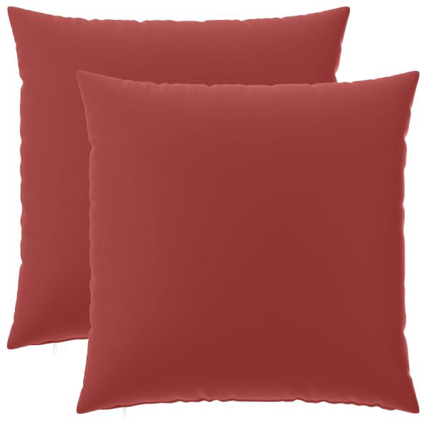 Wurfkissen 2 stk. HEERLEN Weinrot 80 x 80 cm Polyester