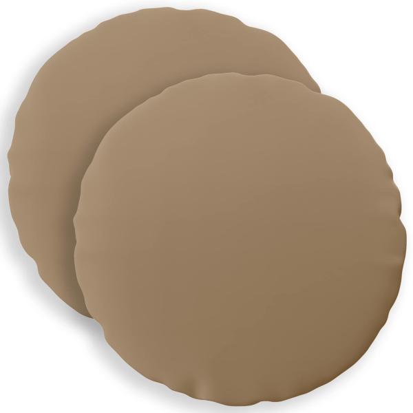 Wurfkissen 2 stk. HEERLEN Taupe Durchmesser 60 cm Polyester
