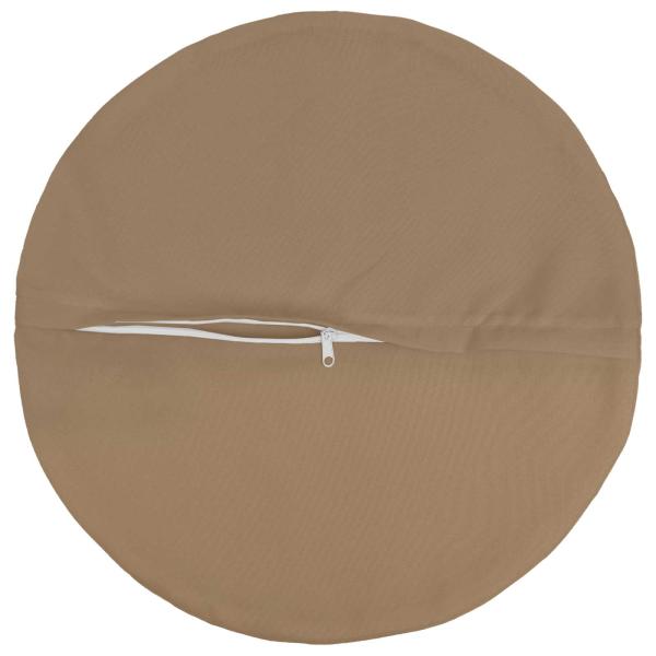 Wurfkissen 2 stk. HEERLEN Taupe Durchmesser 60 cm Polyester