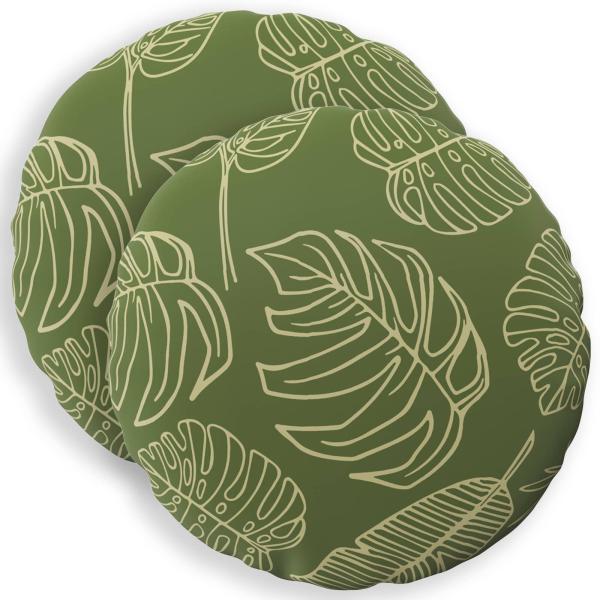 Wurfkissen 2 stk. HEERLEN Blattdesign Durchmesser 60 cm