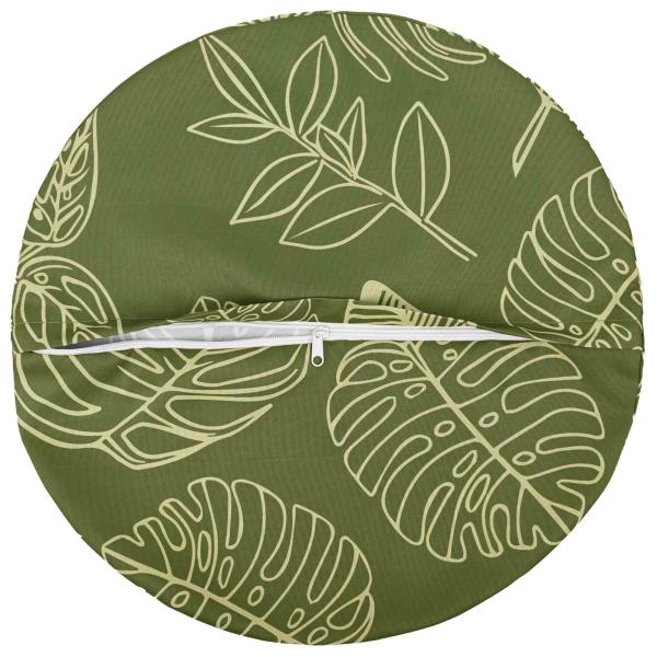 Wurfkissen 2 stk. HEERLEN Blattdesign Durchmesser 60 cm