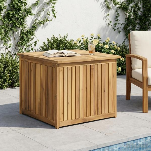 ARDEBO.de - Gartenlagerbox Massives Akazienholz 70,5 x 68,5 x 53,5 cm