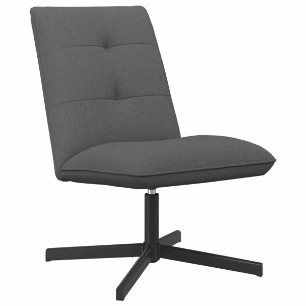 Drehstuhl mit Fußhocker Dunkelgrau Stoff