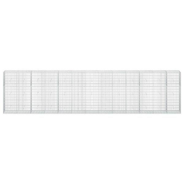 Gabione mit 5 mm Draht und 5x10 cm Maschen 650x50x150 cm