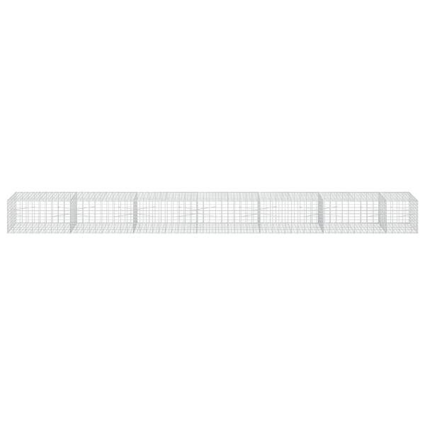 Gabione mit 5 mm Draht und 5x10 cm Maschen 650x100x50 cm
