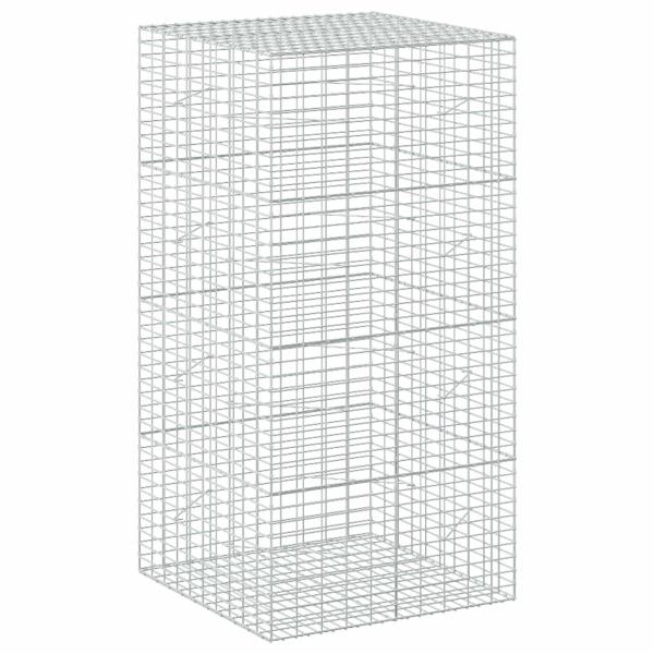 Gabione mit 5 mm Draht und 5x10 cm Maschen 100x100x200 cm