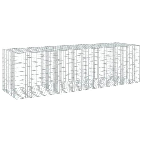 Gabione mit 5 mm Draht und 5x10 cm Maschen 350x100x100 cm