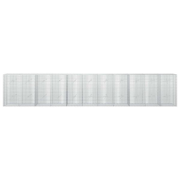Gabione mit 3,5 mm Draht und 5x2,5 cm Maschen 550x20x100 cm