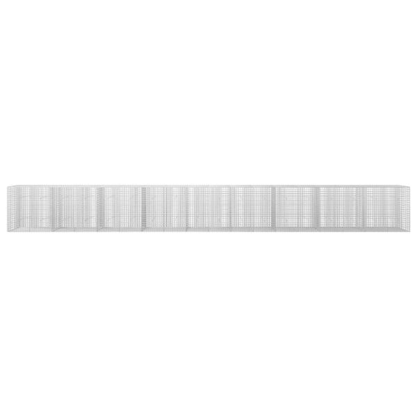 Gabione mit 5 mm Draht und 5x2,5 cm Maschen 900x30x100 cm