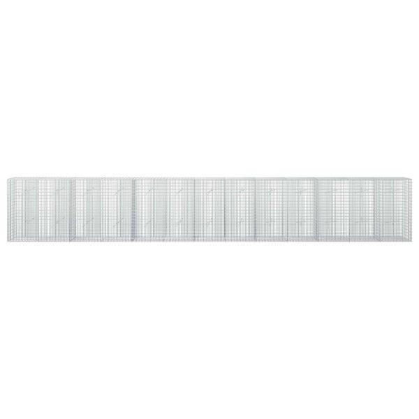 Gabione mit 5 mm Draht und 5x2,5 cm Maschen 650x20x100 cm
