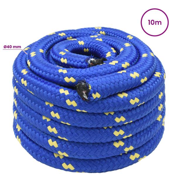 Mehrzweck-Allzweckseil 40 mm 10 m Blau PP 9600 kg Max. Traglast