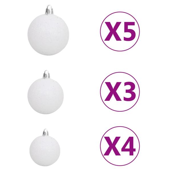 Künstlicher Weihnachtsbaum Nordmann LED & Kugeln Grün 150 cm