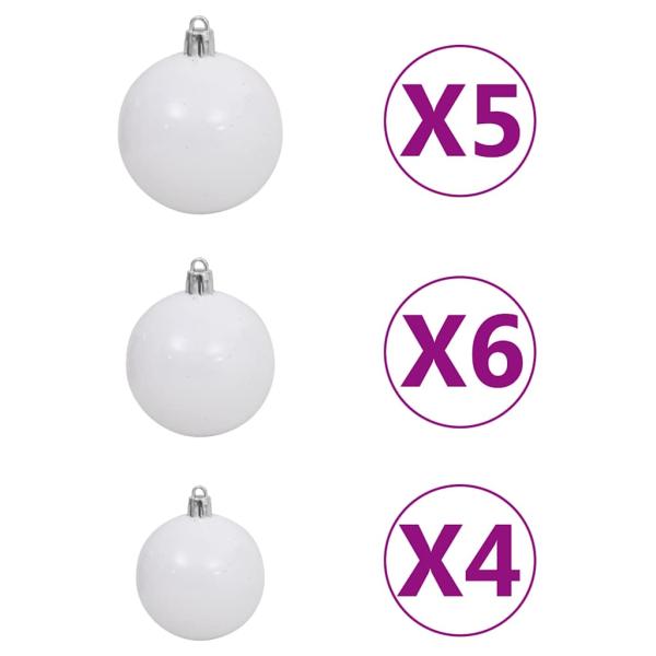 Künstlicher Weihnachtsbaum Nordmann LED & Kugeln Grün 150 cm