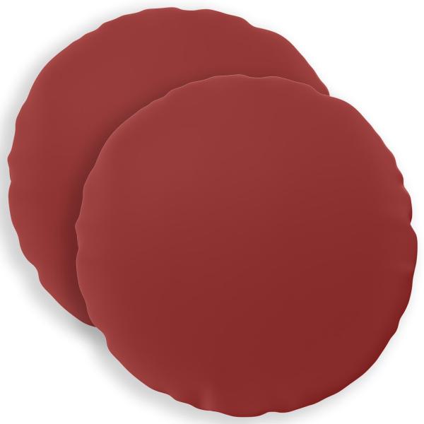 Wurfkissen 2 stk. HEERLEN Weinrot Durchmesser 40 cm Polyester