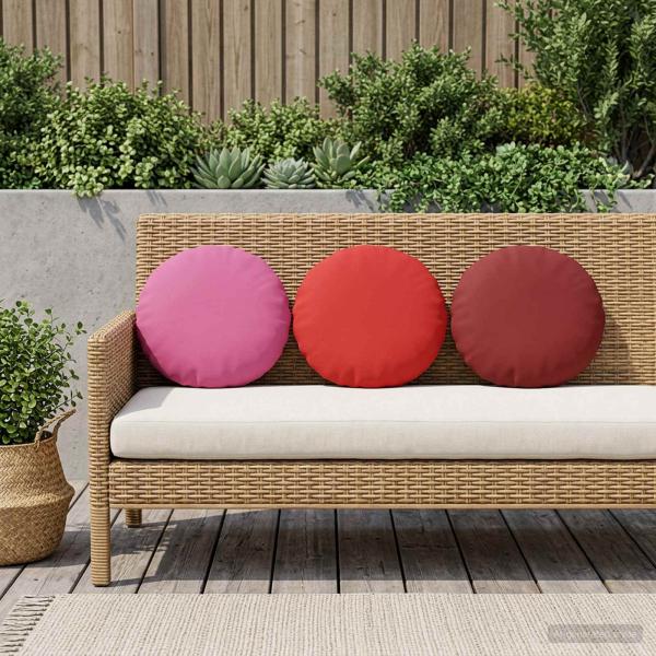 Wurfkissen 2 stk. HEERLEN Weinrot Durchmesser 40 cm Polyester