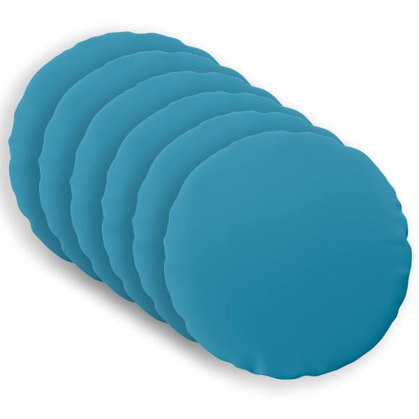 Wurfkissen 6 stk. HEERLEN Hellblau Durchmesser 50 cm Polyester