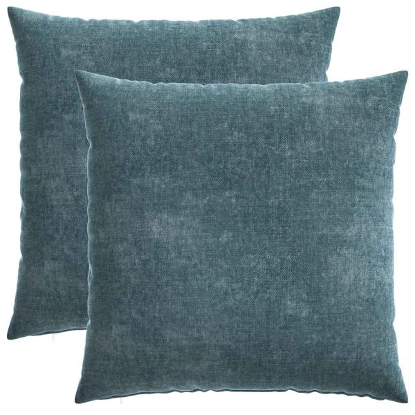 Wurfkissen 2 stk. HEERLEN Blau 55 x 55 cm Chenille-Stoff