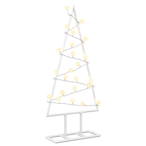 Metall Weihnachtsbaum KUOPIO 60 cm Warmes Weiß Stahl Weiß