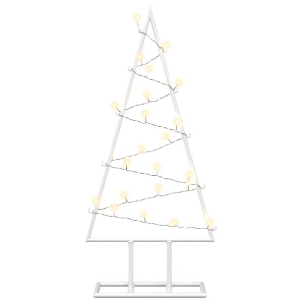 Metall Weihnachtsbaum KUOPIO 60 cm Warmes Weiß Stahl Weiß