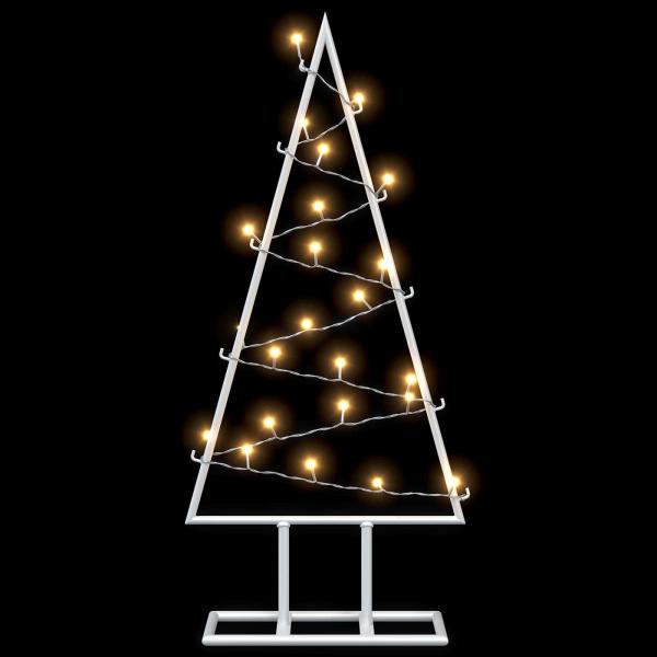 Metall Weihnachtsbaum KUOPIO 60 cm Warmes Weiß Stahl Weiß