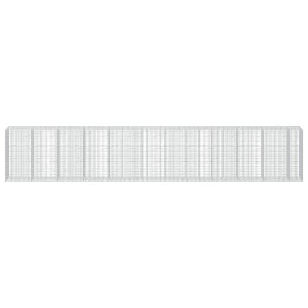 Gabione mit 5 mm Draht und 5x10 cm Maschen 1150x100x200 cm