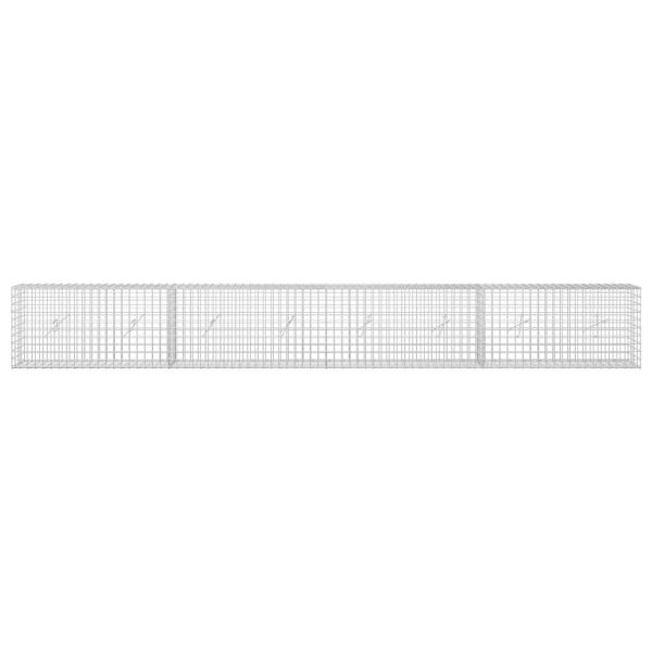 Gabione mit 3,5 mm Draht und 5x5 cm Maschen 400x20x50 cm