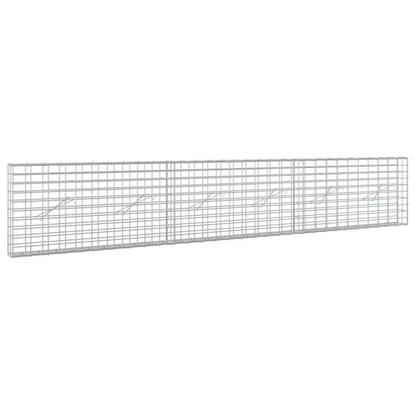 Gabione mit 3,5 mm Draht und 5x10 cm Maschen 300x10x50 cm