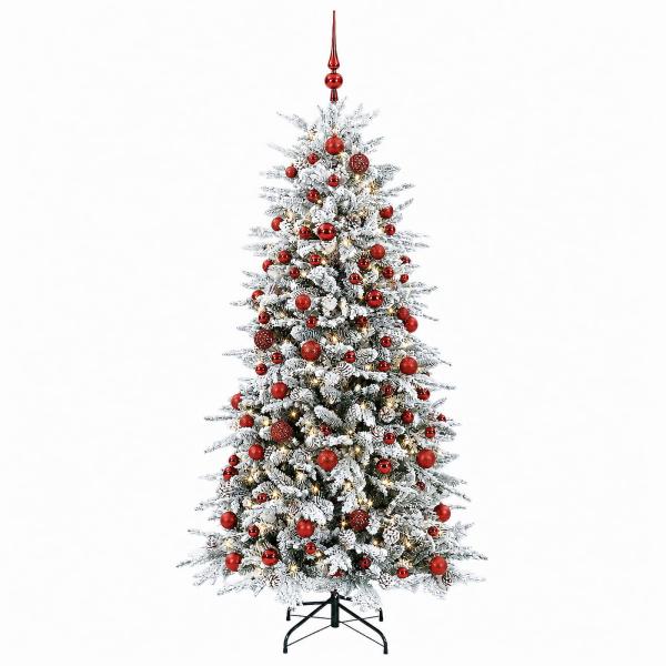 Künstlicher Weihnachtsbaum mit Kugel 240 cm 300 LEDs