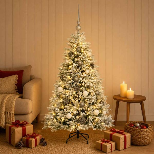 Künstlicher Weihnachtsbaum mit Kugel 150 cm 150 LEDs