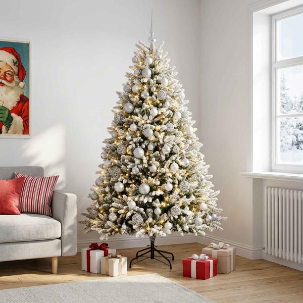 Künstlicher Weihnachtsbaum mit Kugel 240 cm 300 LEDs
