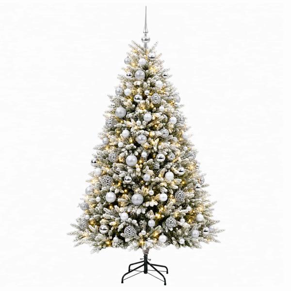 Künstlicher Weihnachtsbaum mit Kugel 180 cm 300 LEDs