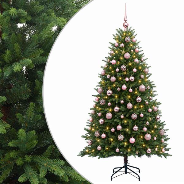 Künstlicher Weihnachtsbaum mit Kugel 210 cm 300 LEDs
