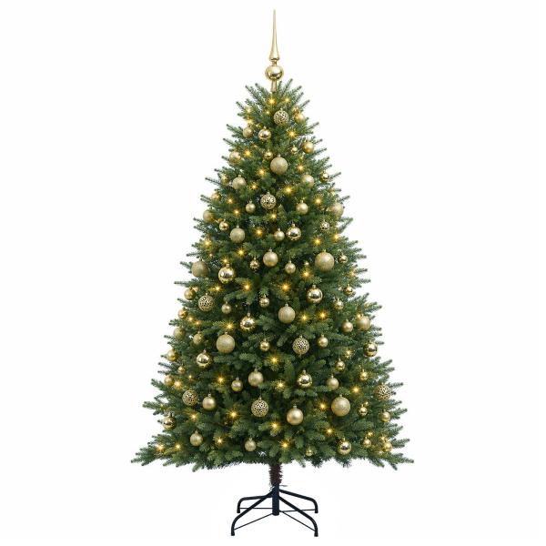 Künstlicher Weihnachtsbaum mit Kugel 240 cm 300 LEDs