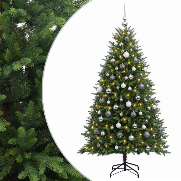 Künstlicher Weihnachtsbaum mit Kugel 240 cm 300 LEDs