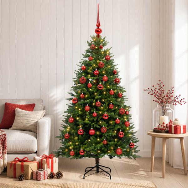 Künstlicher Weihnachtsbaum mit Kugel 150 cm 150 LEDs