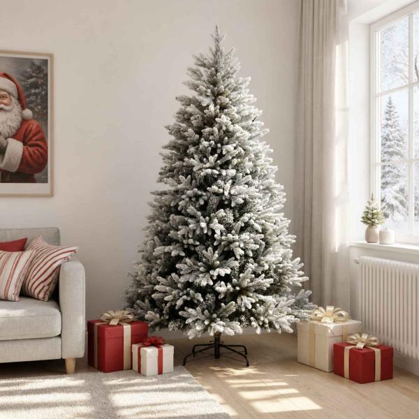 ARDEBO.de - Künstlicher klappbarer Weihnachtsbaum 180 cm PVC und Metall