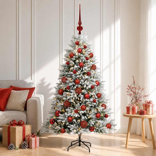 ARDEBO.de - Künstlicher Weihnachtsbaum mit Kugel 120 cm 150 LEDs