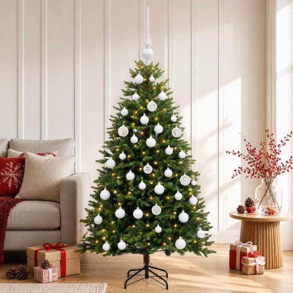 Künstlicher Weihnachtsbaum mit Kugel 150 cm 150 LEDs