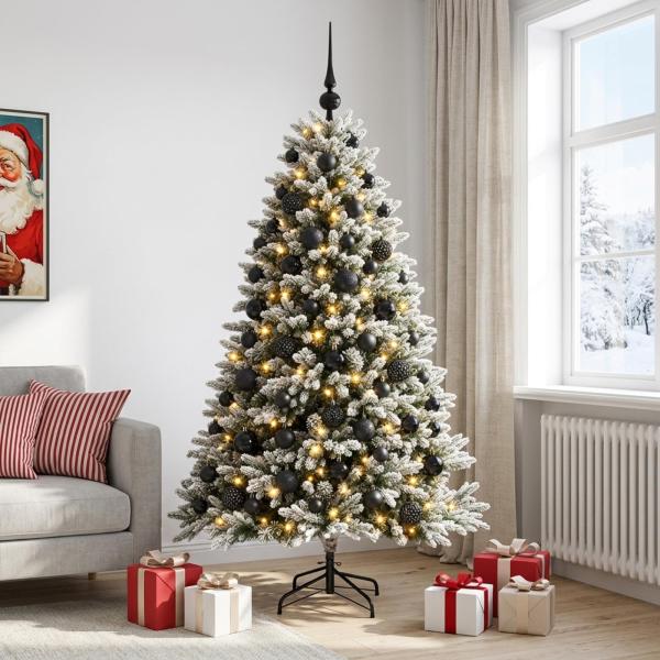 ARDEBO.de - Künstlicher Weihnachtsbaum mit Kugel 180 cm 300 LEDs