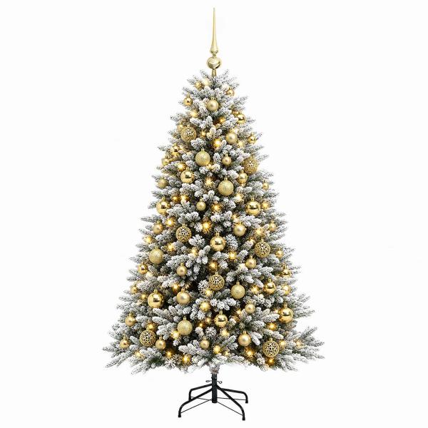 Künstlicher Weihnachtsbaum mit Kugel 210 cm 300 LEDs