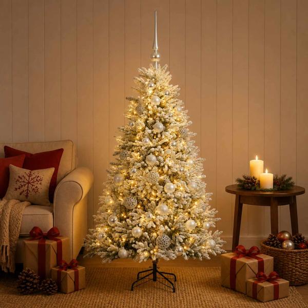 Künstlicher Weihnachtsbaum mit Kugel 120 cm 150 LEDs